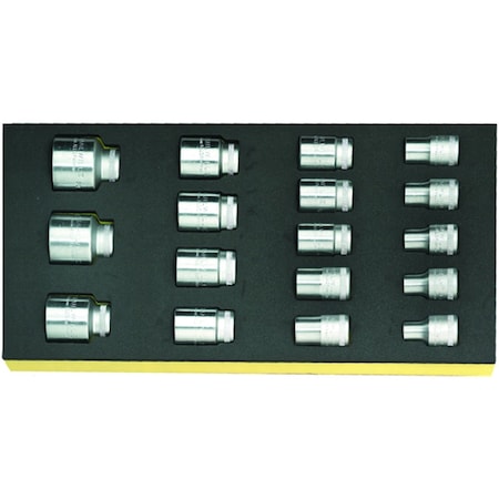 Stahlwille Tools Sockets i.TCS inlay No.TCS 52/17 1/3-tray17-pcs. 96838177